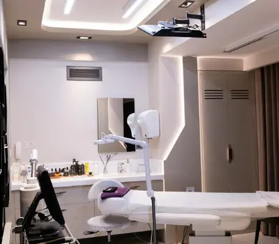 A sleek, modern private clinic treatment room